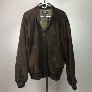 Men’s Polo by Ralph Lauren Suede Bomber Jacket XL